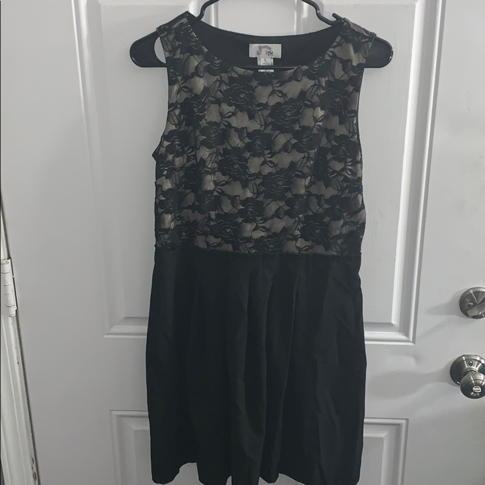 Black Flower Design Dress